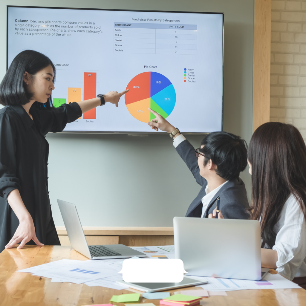 “Office team working together on a project”